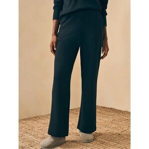 Faherty Legend Lounge Wide Leg Pant XXL Heathered Black Sweatpant Slouchy Comfy